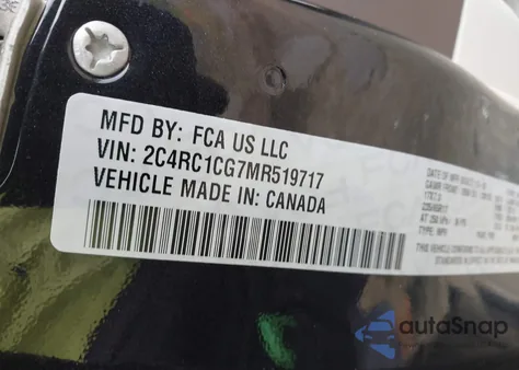 2021 Chrysler Voyager Lx из США, поврежденный, VIN 2C4RC1CG7MR519717